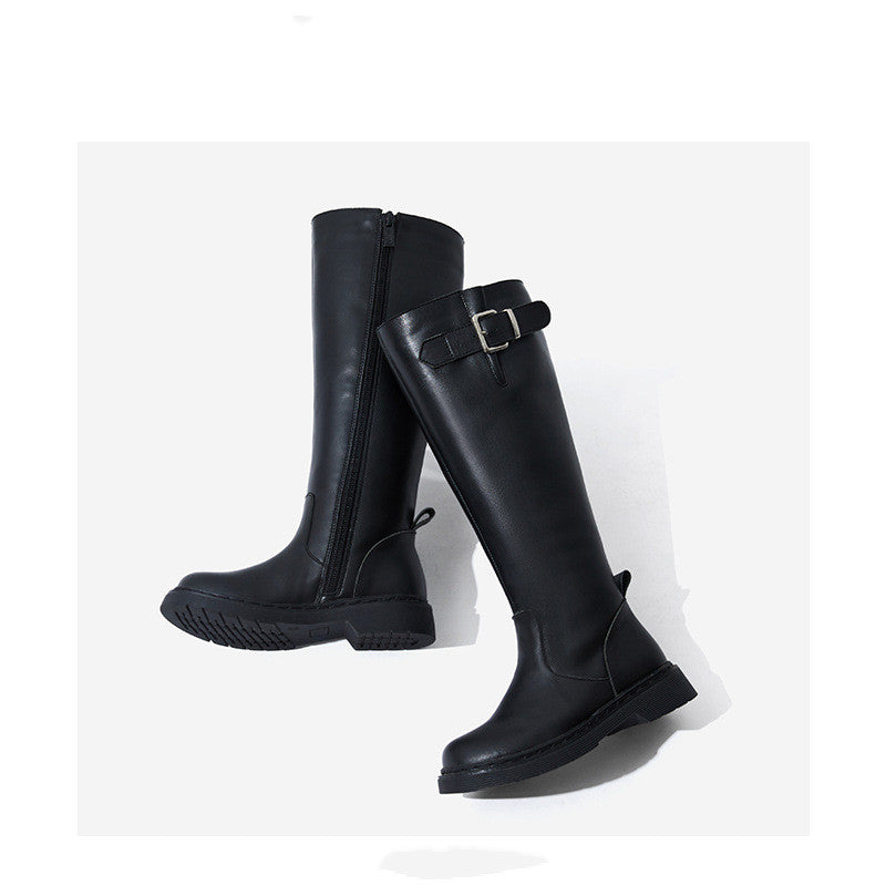 leather over the knee kids boots