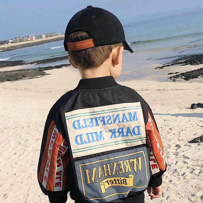 Boys Coat Children's PU Jacket Fashio