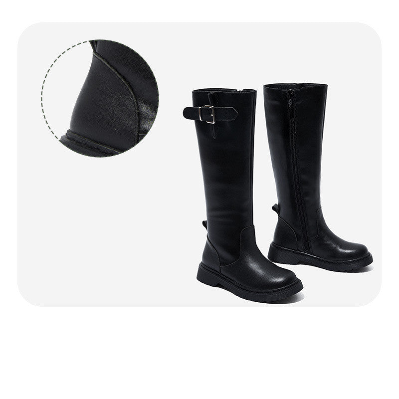 leather over the knee kids boots