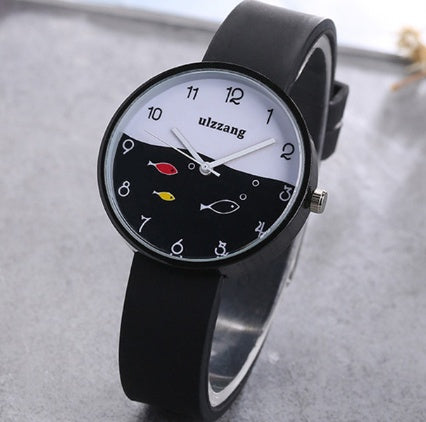 Children Watch For Girls Color Silicone Strap Fashion Quartz Wristwatch