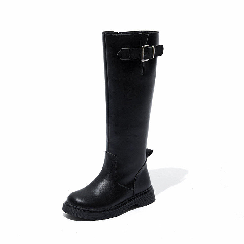leather over the knee kids boots