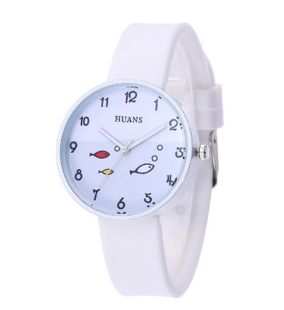Children Watch For Girls Color Silicone Strap Fashion Quartz Wristwatch