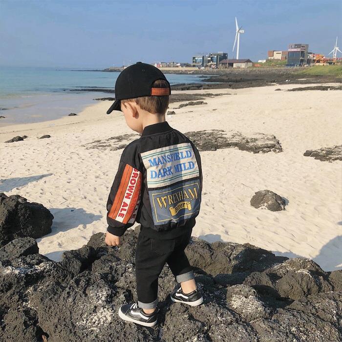 Boys Coat Children's PU Jacket Fashio